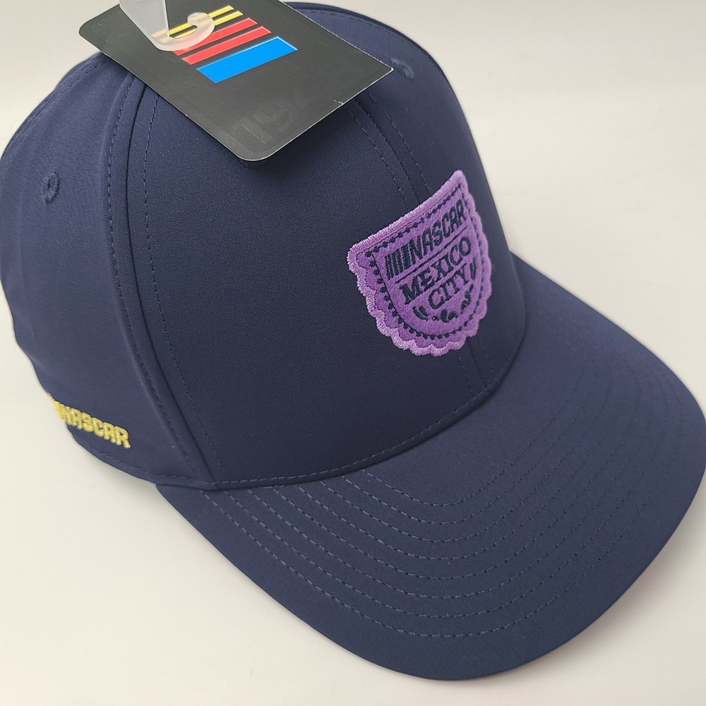 NASCAR Mexico City Hat Snapback Blue Purple Rope Racing CDMX Polyester Blend Men